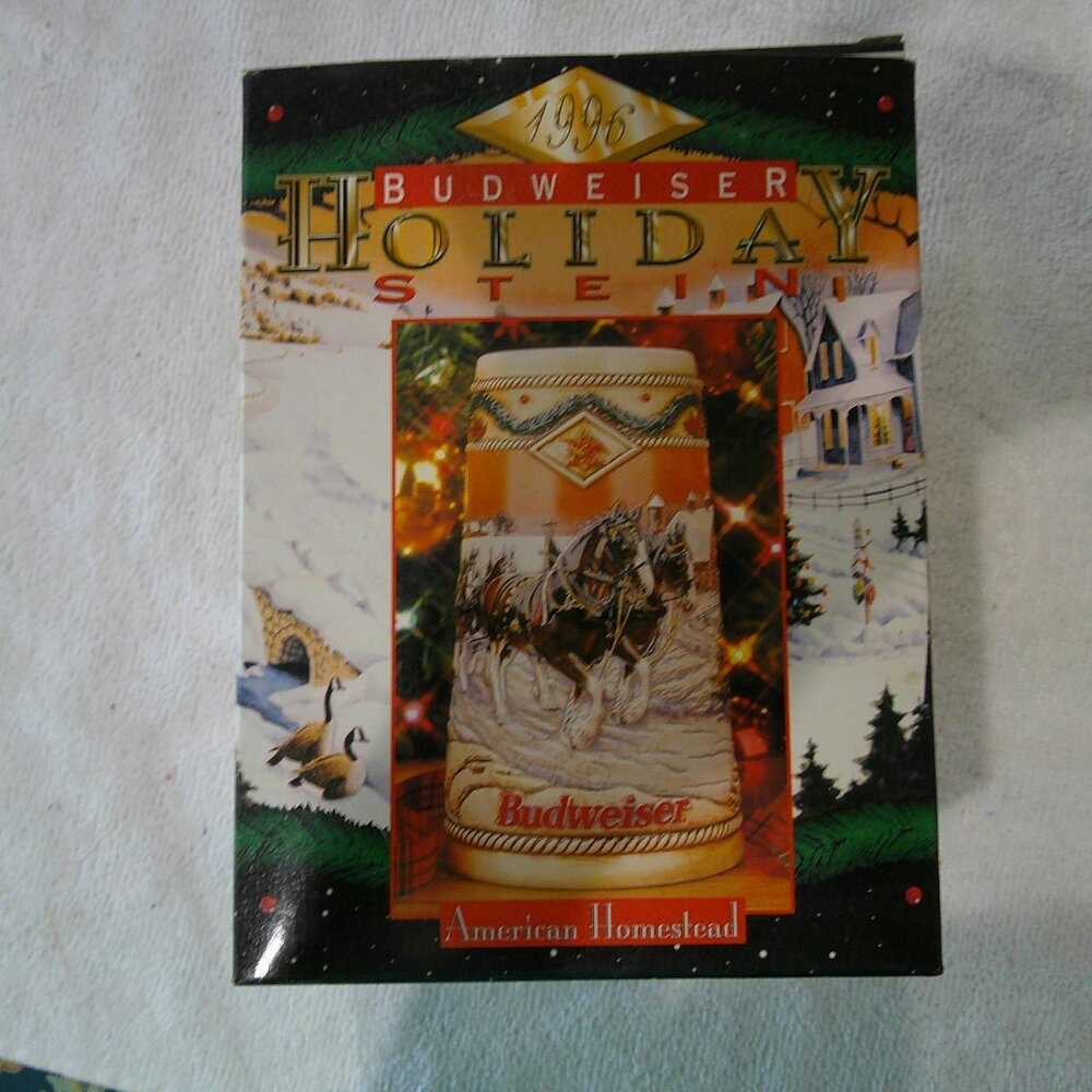 1996 Budweiser Holiday Stein